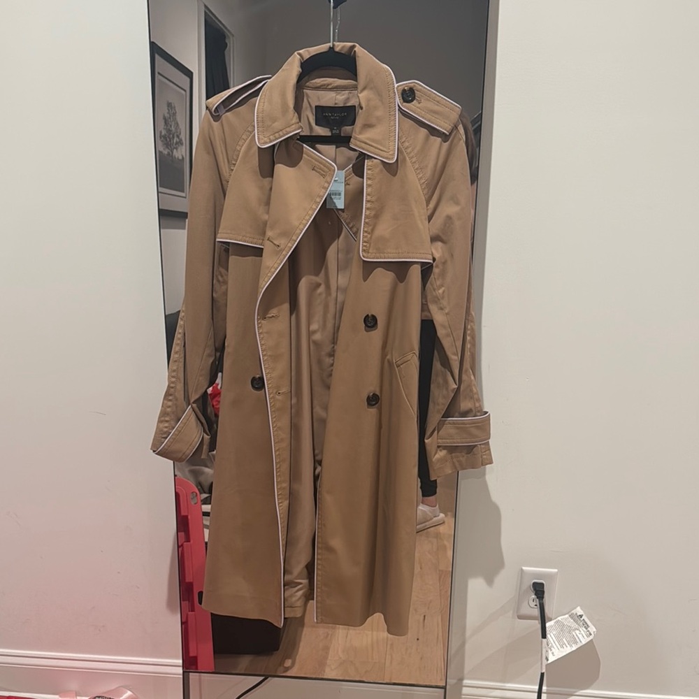 Tan Double-Breasted Trench Coat